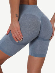 Wholesale High Waist Solid Color Yoga Shorts Contouring Sensation