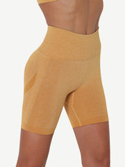 Wholesale High Waist Solid Color Yoga Shorts Contouring Sensation