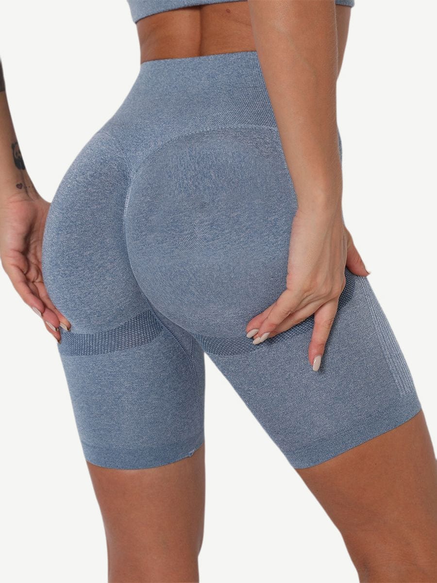 Wholesale High Waist Solid Color Yoga Shorts Contouring Sensation