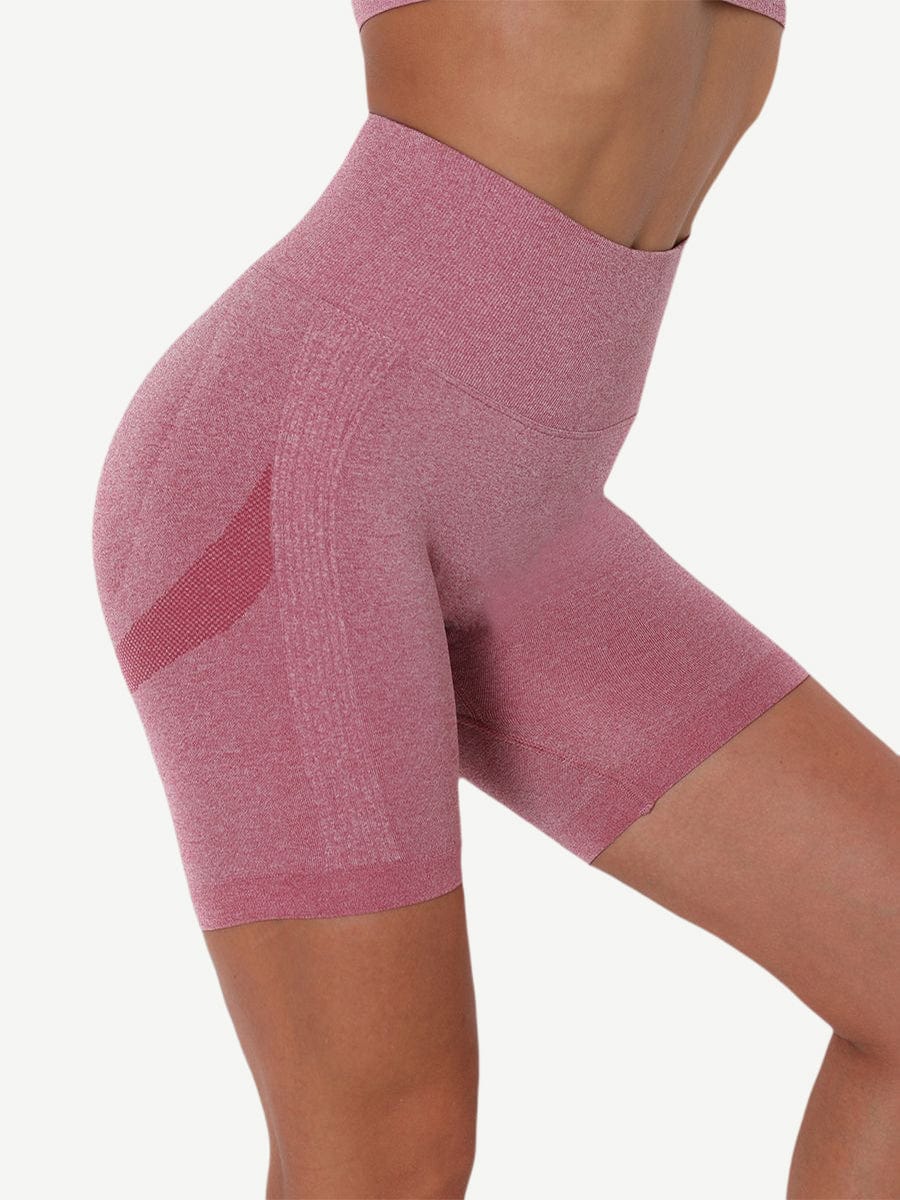 Wholesale High Waist Solid Color Yoga Shorts Contouring Sensation