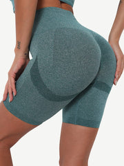 Wholesale High Waist Solid Color Yoga Shorts Contouring Sensation