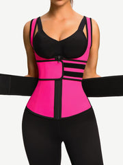 Wholesale Latex Vest Shaper Double Belts With Zipper High-Compression