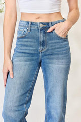 RISEN Full Size High Waist Straight Jeans