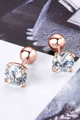 2 Carat Moissanite 925 Sterling Silver Stud Earrings