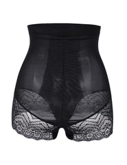 Wholesale Plus Size High Waist Panty Girdle Lace Hem Breathable