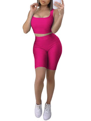 Wholesale Stretched Black Scoop Neck Sports Suit High-Waist Running