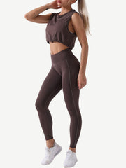 Wholesale Seamless Tank Top High Waist Leggings Sports Series