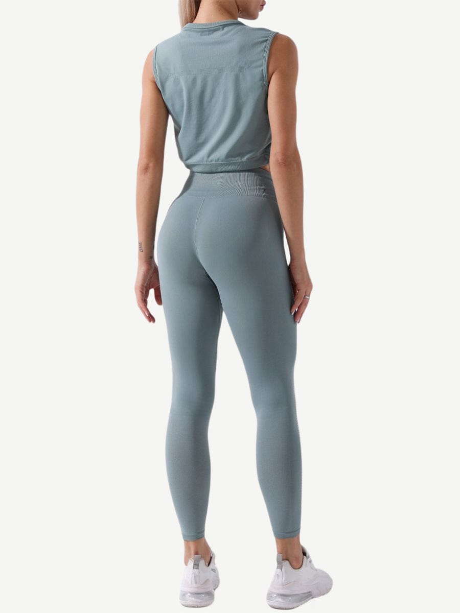 Wholesale Seamless Tank Top High Waist Leggings Sports Series