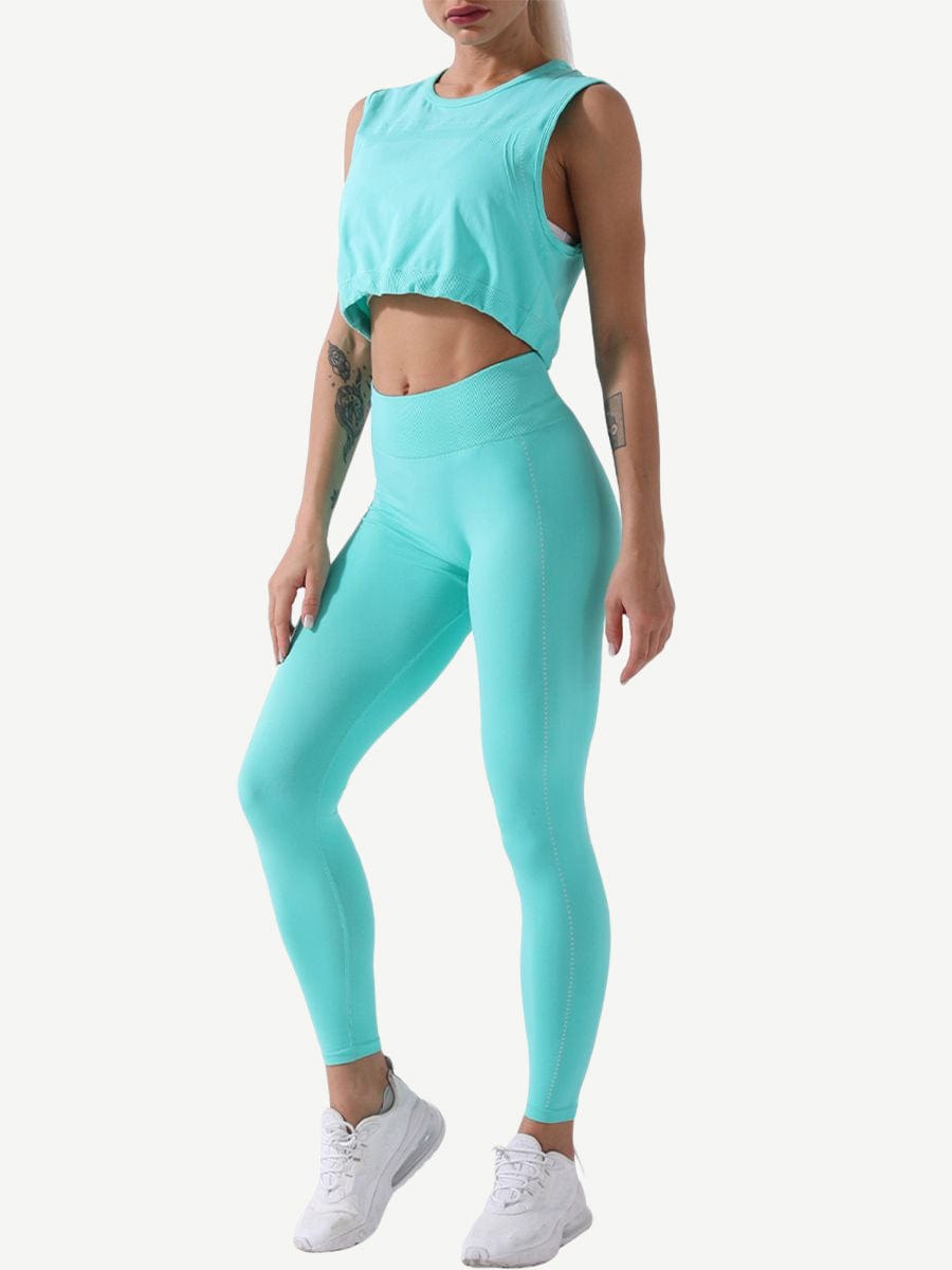 Wholesale Seamless Tank Top High Waist Leggings Sports Series