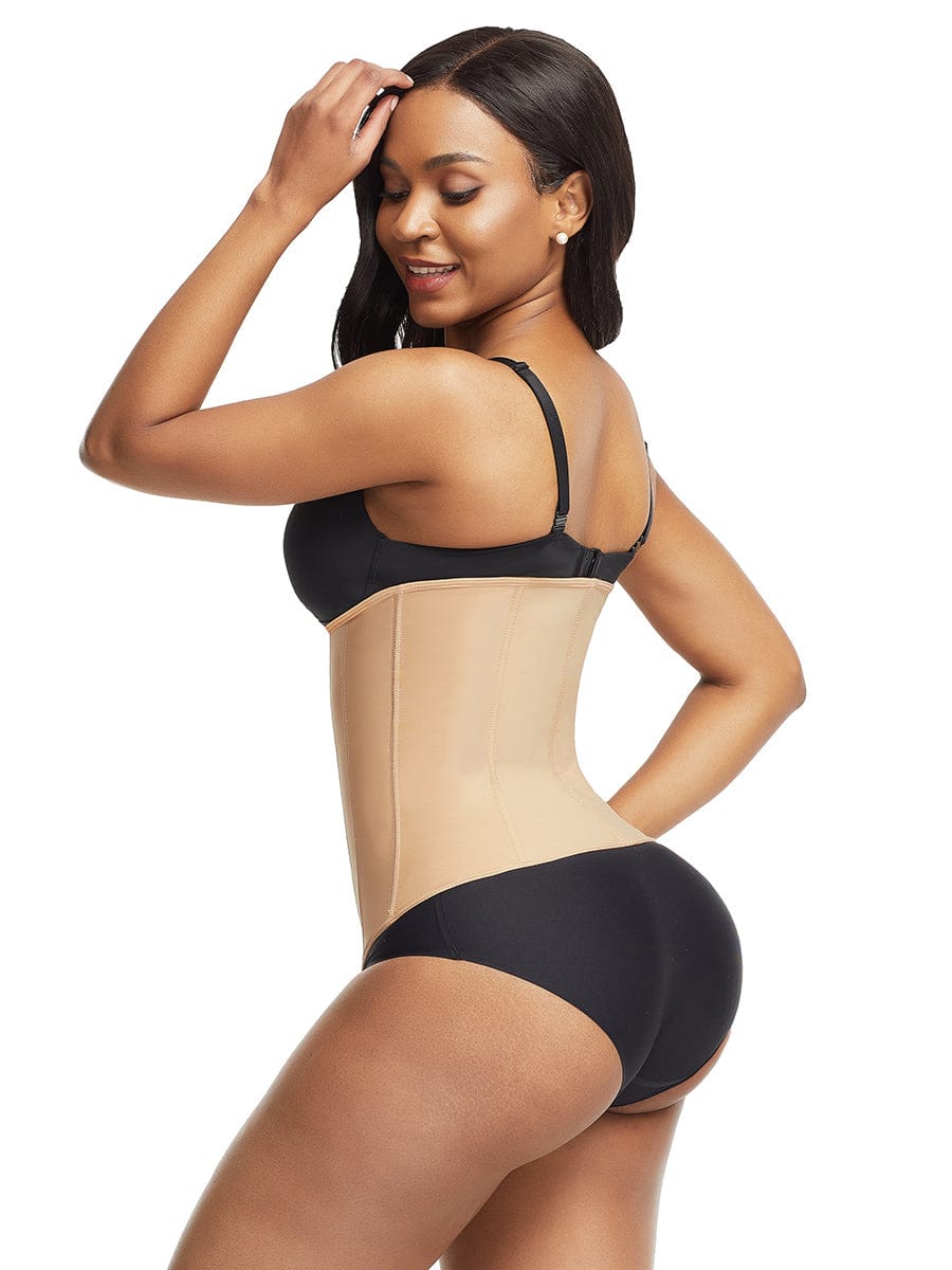 Wholesale Curve Creator Deep Skin Color 9 Steel Bones Waist Trainer Zipper