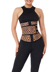 Wholesale Miracle Zipper African Printing Latex Waist Trainer Slim Waist Colombian Waist Trainer Wholesale