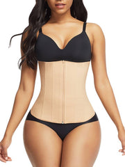 Wholesale Curve Creator Deep Skin Color 9 Steel Bones Waist Trainer Zipper