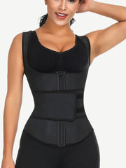 Wholesale Fashionable Black 9 Steel Bones Latex Vest Shaper Plus Size Instant Slimmer