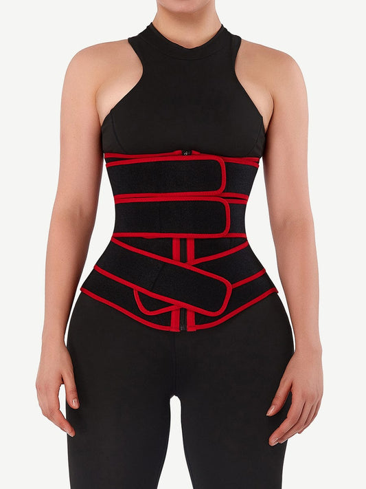 Wholesale Flatten Tummy Neoprene Zip Three-Belt Waist Trainer