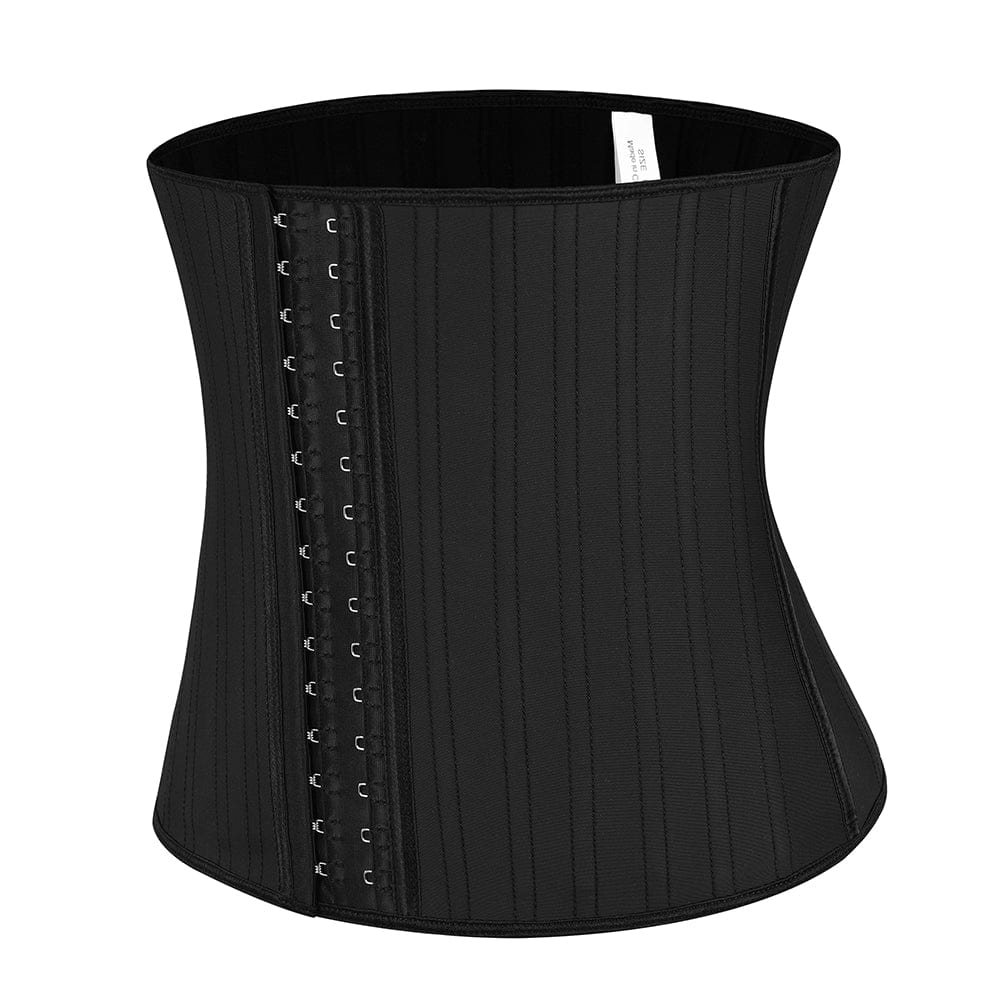 Wholesale Tummy Trimmer Black 29 Steel Bones Latex Hooks Waist Trainer